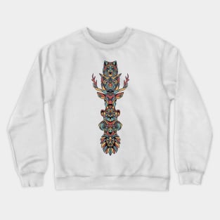 Animal Totem Pole Crewneck Sweatshirt